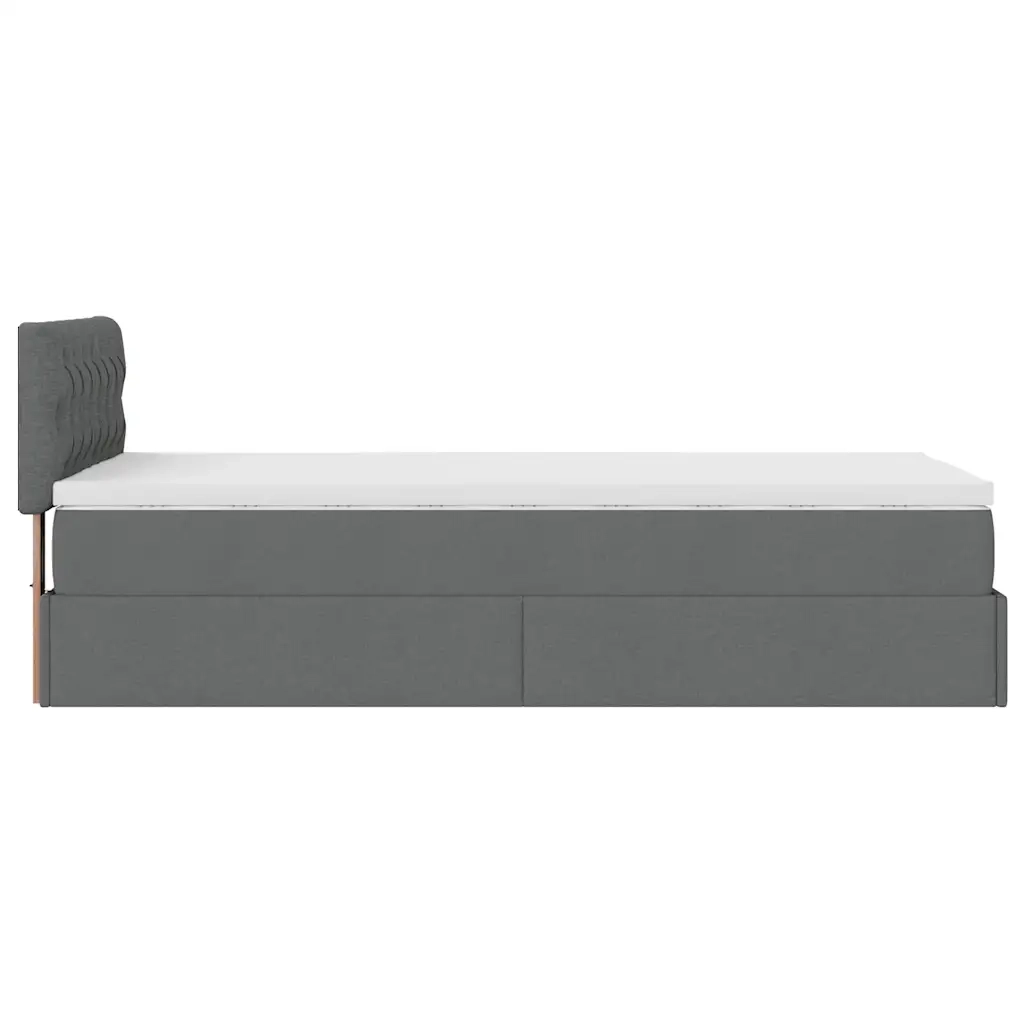 Struttura Letto Pouf con Materasso 90x190 cm in Tessuto 3311505