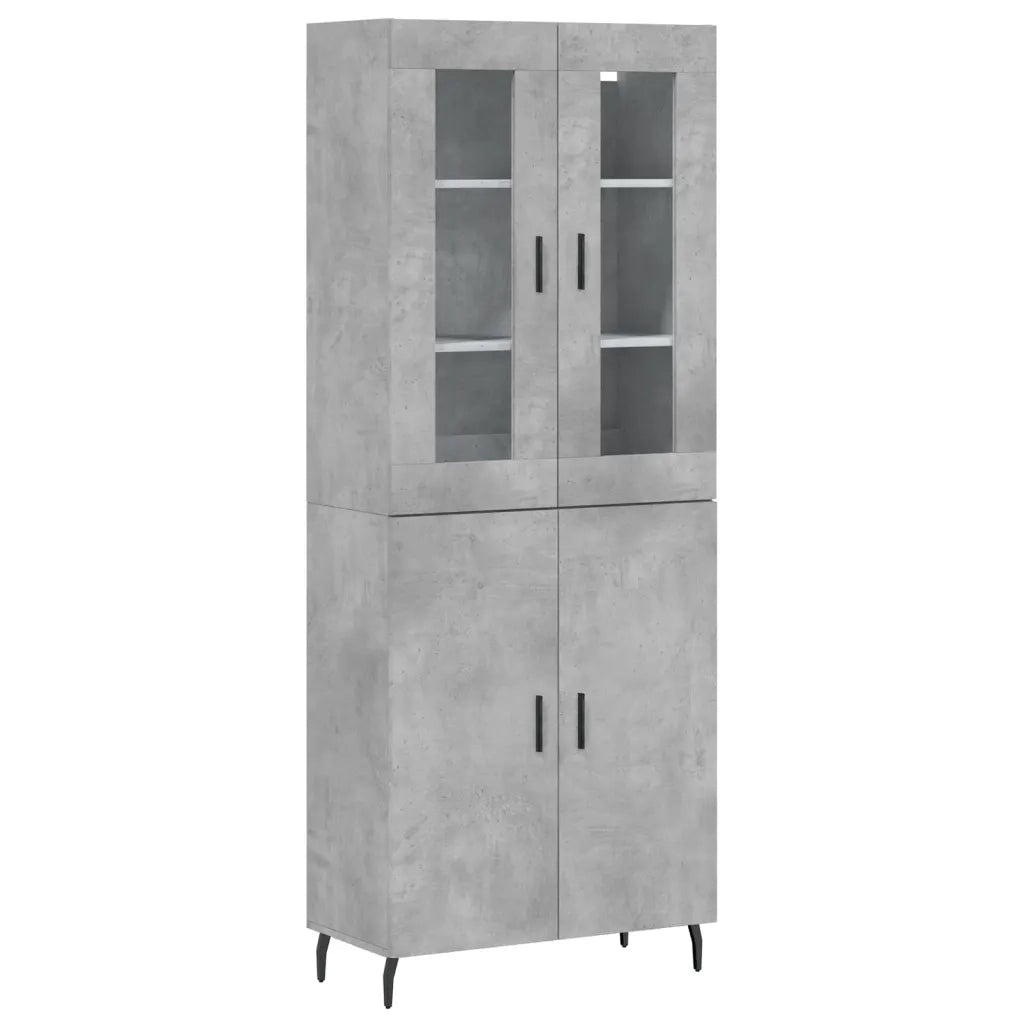 Credenza Grigio Cemento 69,5x34x180 cm in Legno Multistrato 3198229