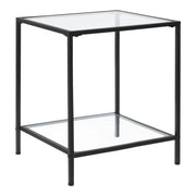 Tavolino laterale 55 x 45 x 45 cm nero trasparente 03_0008627