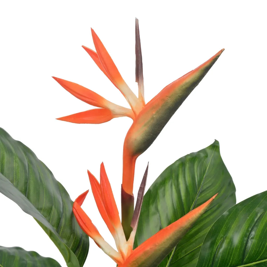 Strelitzia Artificiale con Vaso Rosso 100 cm CFW7702602
