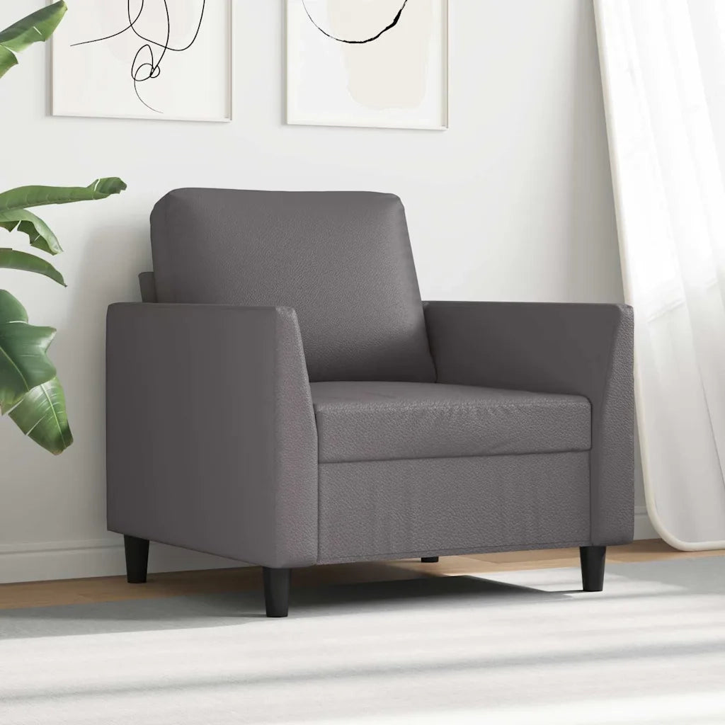 Poltrona-Divano Sedia Grigia 60 cm in Similpelle 261485