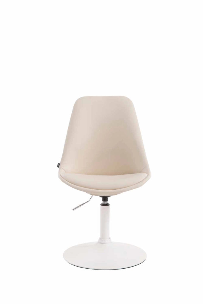 Sedia da pranzo MAVERICK in similpelle crema,bianco