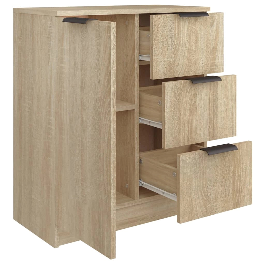 Buffet credenza cassettiera armadio mobile contenitore organizer cucina soggiorno rovere Sonoma 60 x 30 x 70 cm legno ingegnerizzato marrone 02_0031586