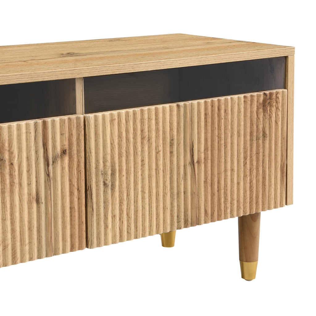 Cassettiera TV in MDF color legno lunghezza 110 cm