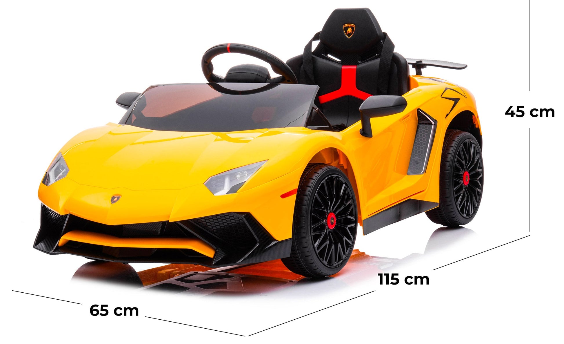 Macchina Elettrica per Bambini 12V con Licenza Lamborghini Aventador Gialla