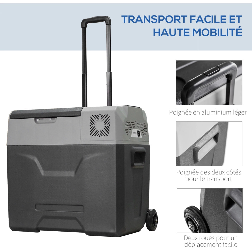 Glaciere congelatore portatile elettrica 50L -20¡ãC 12V/230V ¨C zephmum ¨C grigio nero