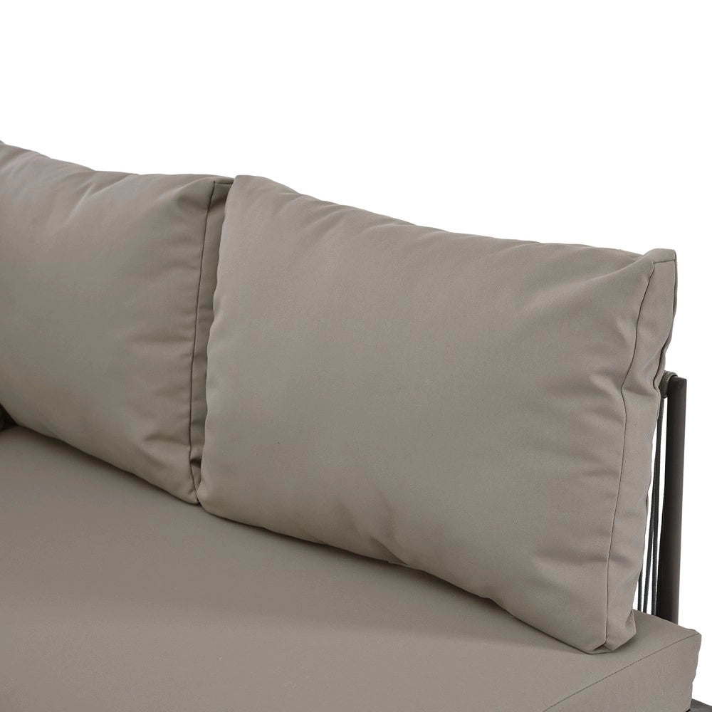 Set Divano da Giardino ad U 8 Posti con 2 Tavolini e Cuscini ¨C Xylo ¨C Ferro/Antracite