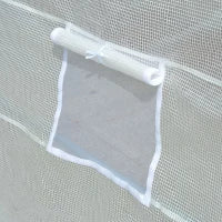 Serra da Giardino a Tunnel Per Piante, Struttura in Metallo e Copertura in PE, 6x3x2m, Bianco