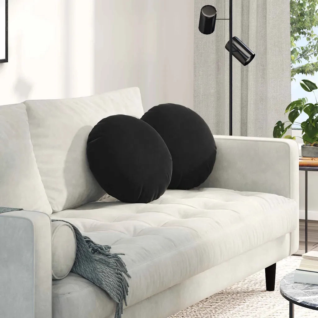 Cuscini per Seduta 2 pz | Cuscini per sedie Nero ? 40 x 13 cm Velluto