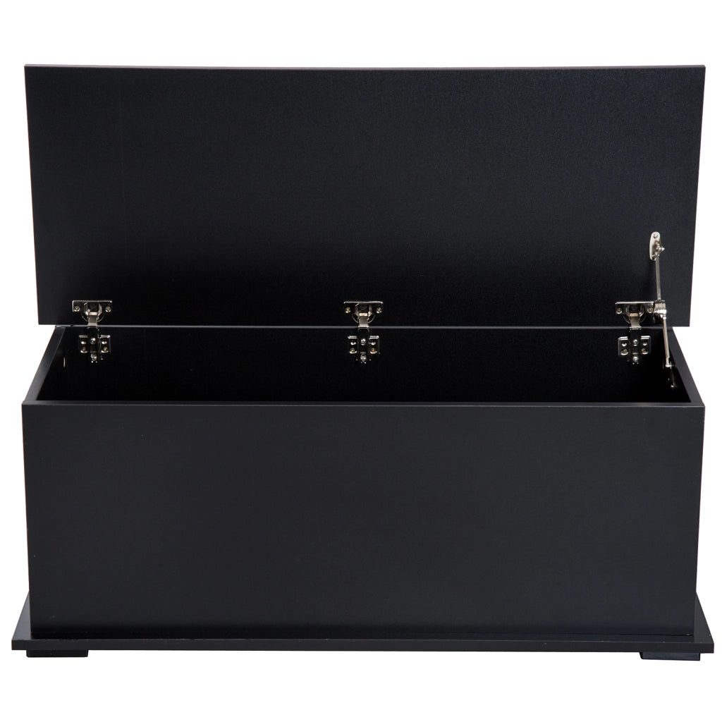 Coffre de rangement grande capacit¨¦ ¨C zephmum ¨C legno 100x40x40 cm nero