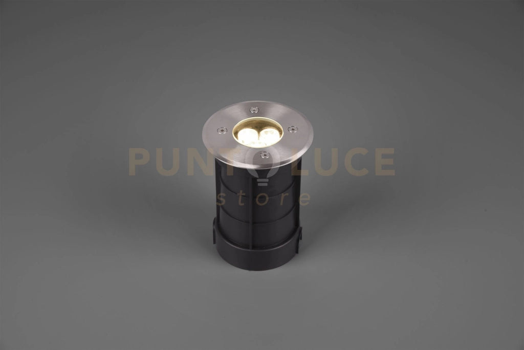BELAJA FARO SEGNAPASSO INCASSO CARRABILE LED DA ESTERNO TONDO ACCIAIO SATINATO MAX 2.000KG IP65 D.11CM 3000K 350LM 3,5W