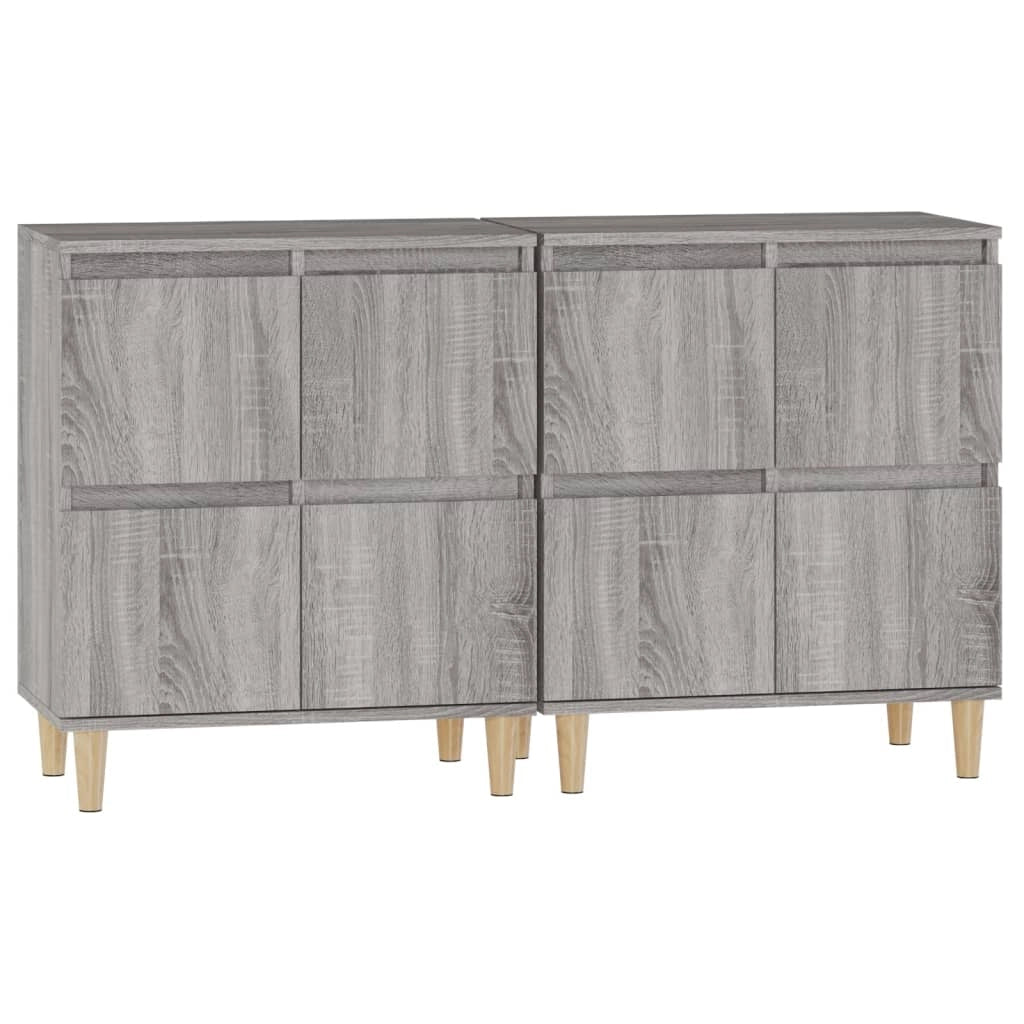 Buffet credenza cassettiera armadio mobile contenitore organizer per cucina soggiorno salotti set di 2 Sonoma 60 x 35 x 70 cm in legno ingegnerizzato grigio 02_0036964
