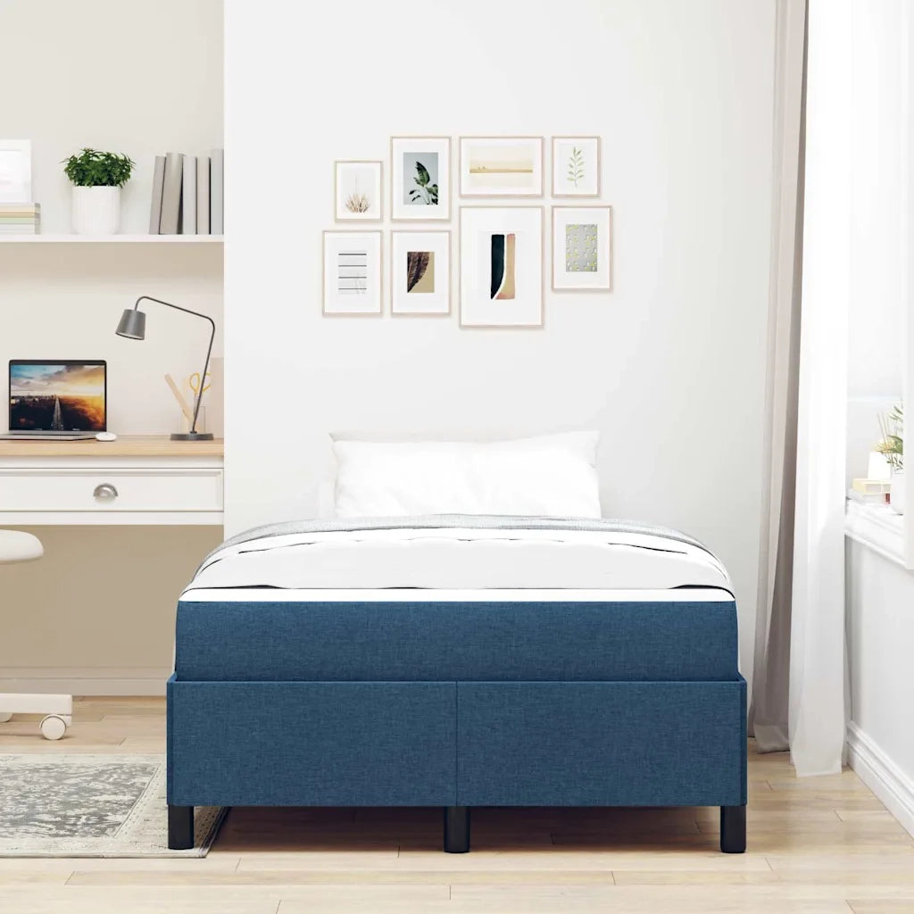 vidaXL Letto a molle Blu e Nero 120 x 200 cm