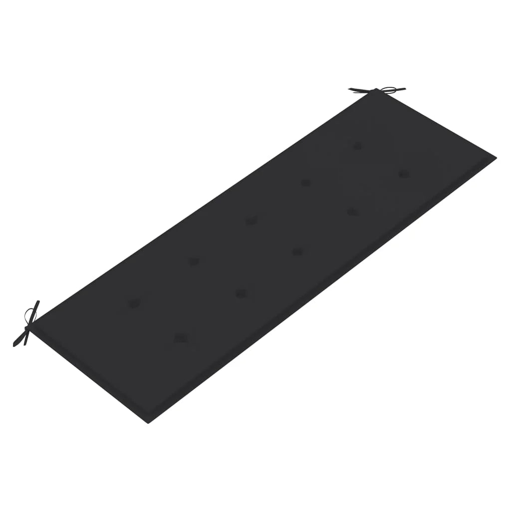 Panca da giardino mobili da esterno per patio panca da terrazza impilabile e cuscino 159 x 57,5 ​​x 90 cm legno massello di teak 02_0011699