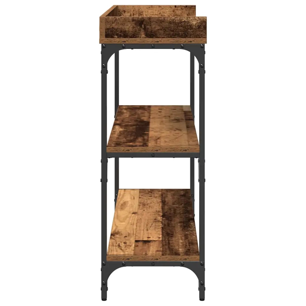 Tavolo Consolle con lo scaffale Legno vecchio 100 x 30 x 80 cm 863567
