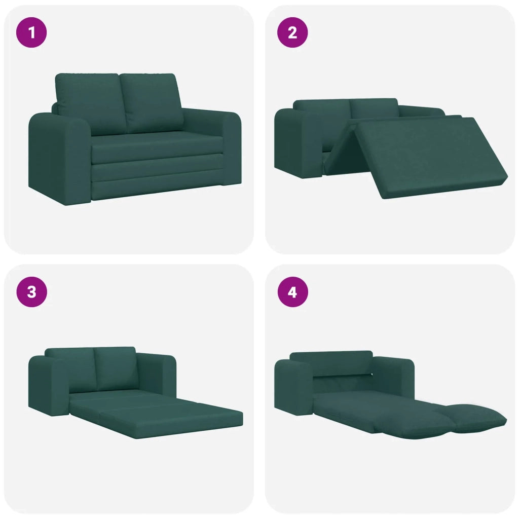 Divano letto 60cm Verde Scuro Tessuto 4106677