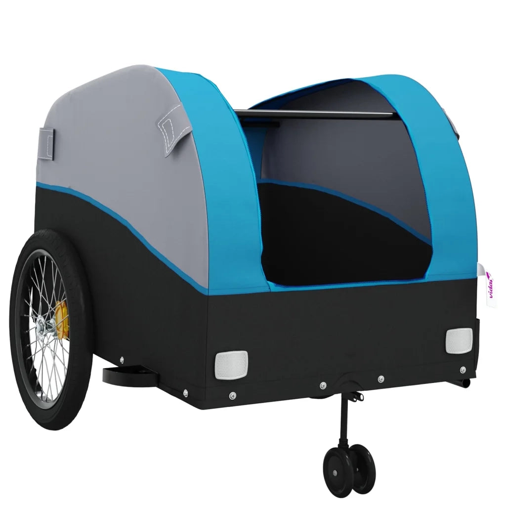 Rimorchio da Bici Nero e Blu 45 kg in Ferro CFW9718161