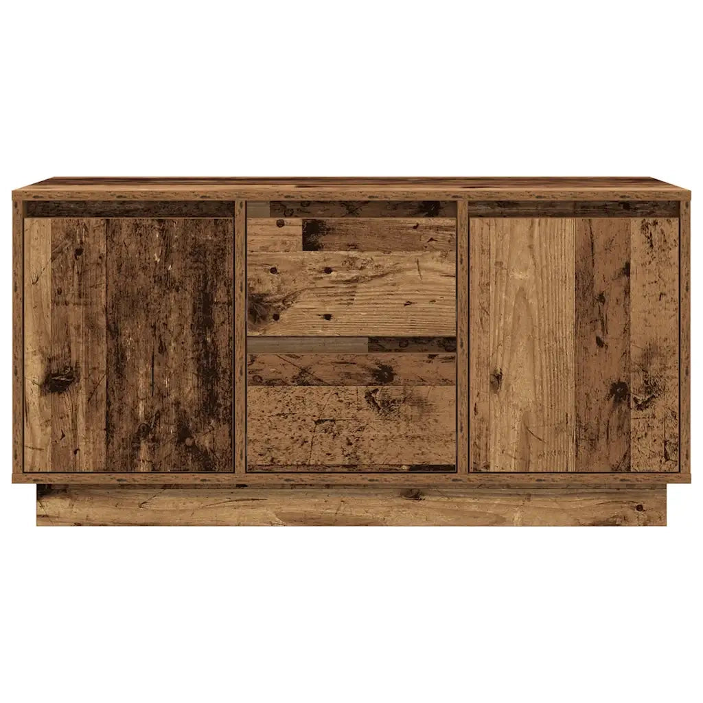 Mobile porta TV con illuminazione a LED e vano contenitore 100 x 41 x 50 cm stile moderno finitura legno anticato 02_0051624