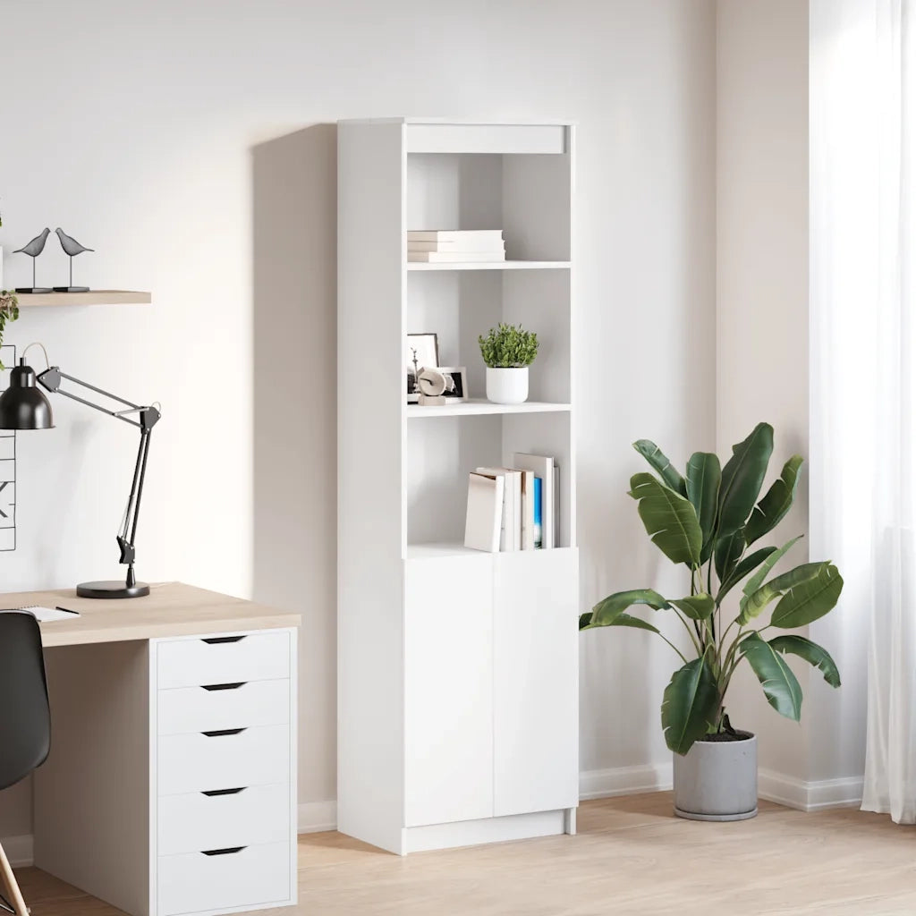 Credenza Bianca 50x35x180 cm in Legno Multistrato 3328462