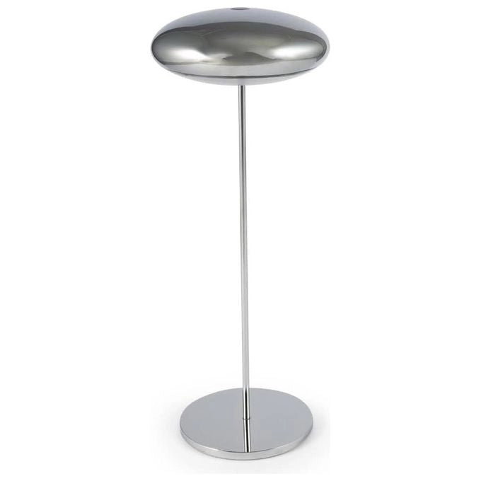 Broggi DESIGN 4110517001 Nuvola Lampada da Tavolo Portatile LED Ricaricabile con Regolazione Luminosita' e Protezione IP54 colore Acciaio Chrome