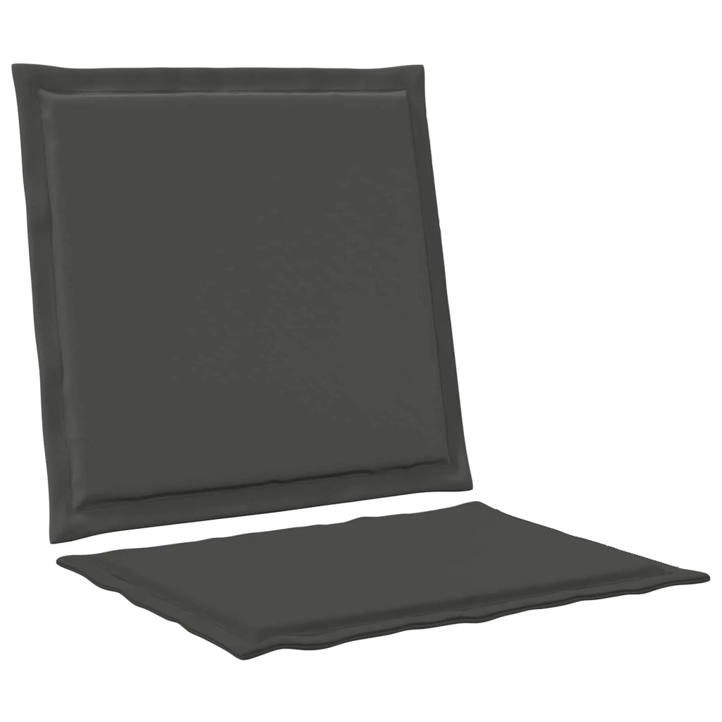 Cuscini per Seduta e Schienale 2 pz | Cuscini per sedie Antracite 47 x 45 x 2 cm