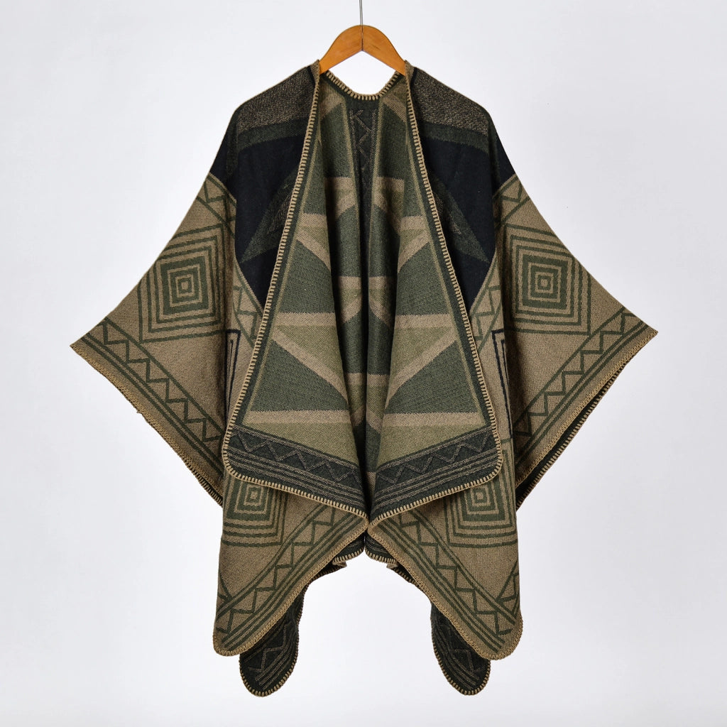 Sciarpa da donna spessa e calda in jacquard stile retr¨°, alla moda.