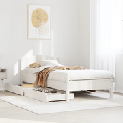 Letto senza Materasso Bianco 75x190 in Legno Massello di Pino 3301852