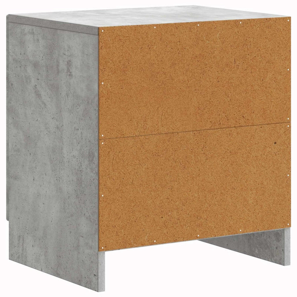Armadio da Notte 2 pcs Grigio Cemento 43 x 34,5 x 47 cm 895722