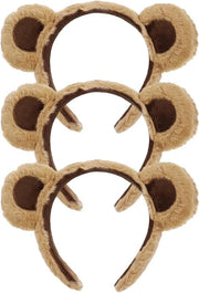 Set di fascette per capelli con orecchie di animale per bambini e adulti - fascette con orecchie di orso e topo - fascette per capelli con orecchie di animale per donne e ragazze - accessori per capelli - nero/bianco