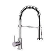 Rubinetto Cucina Miscelatore Monocomando Doccetta Estraibile a Molle in Ottone Anaconda Cromato