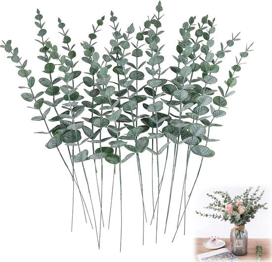 Pannocchie di Eucalipto - Piantine Artificiali di Eucalipto - Decorazione - 20 Pezzi - Foglie di Eucalipto - Decorazione per Matrimoni