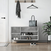 Scarpiera Grigio Cemento 102x36x60 cm in Legno Multistrato 831416