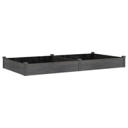 Fioriera rialzata per piante fiori patio giardino rivestimento 240 x 120 x 25 cm legno massello di abete grigio 02_0039840