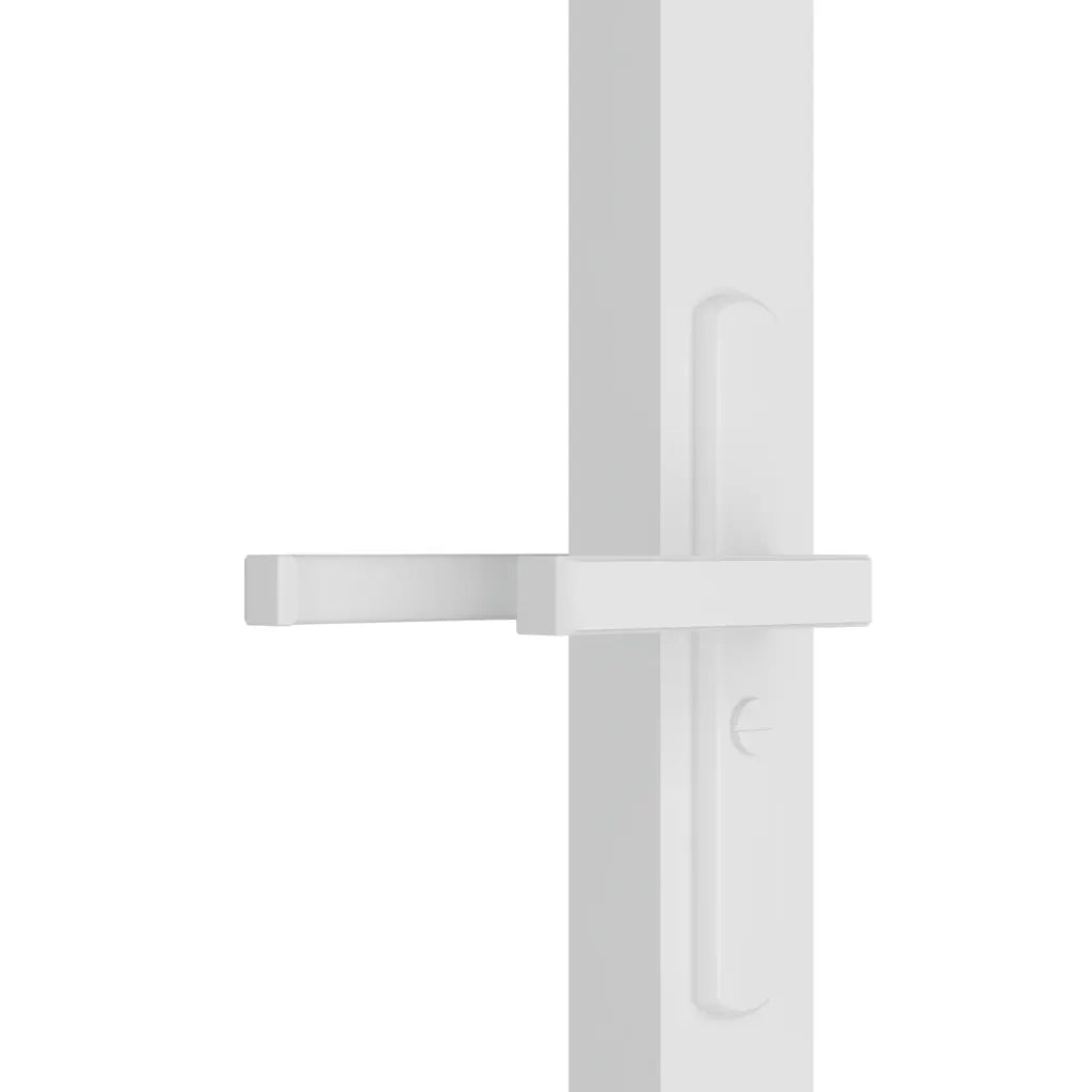 Porta Interna 93x201,5 cm Bianca in Vetro ESG e Alluminio cod mxl 66088