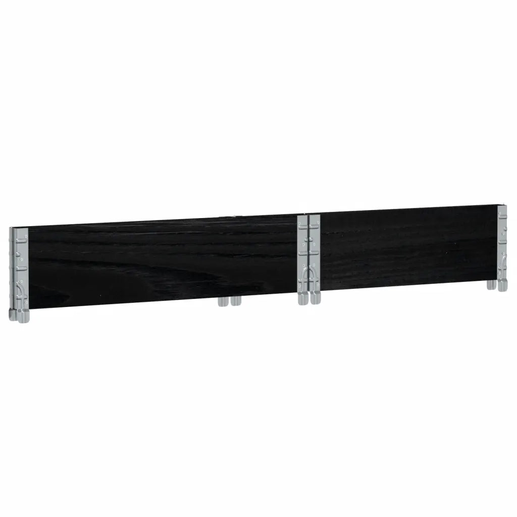 vidaXL Paretale per Pallet Nero 80x60 cm in Legno Massello di Pino