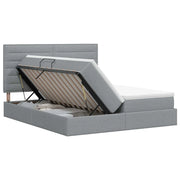 Letto con Contenitore Grigio Chiaro 200 x 200 cm Tessuto 3459783