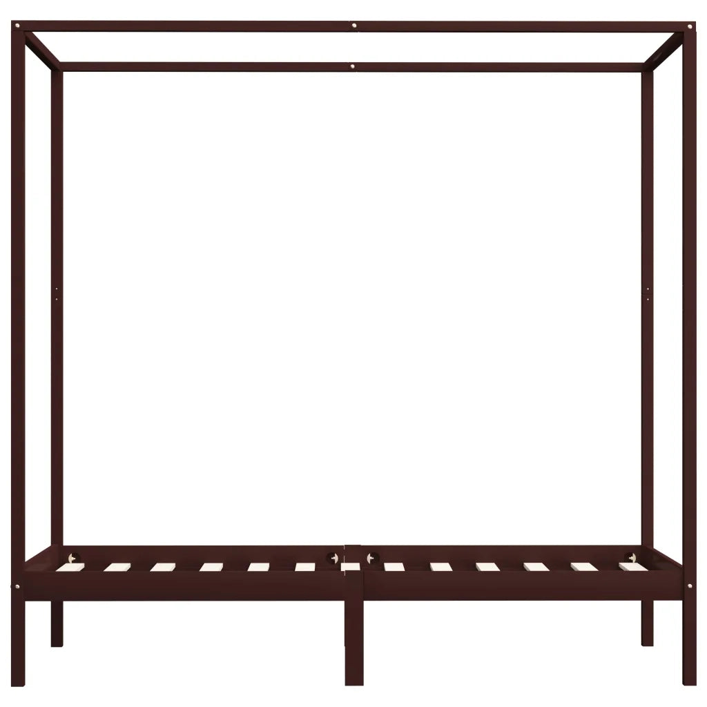 Giroletto Baldacchino senza Materasso Marrone Pino 100x200cm