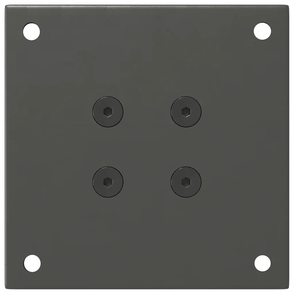 Gambe per tavolino 4 pz Antracite 42-44 cm Acciaio