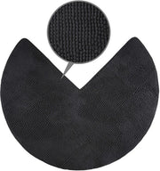 Pavimento in chenille per docce angolari con fondo antiscivolo (Rond | Dimensioni interne 45 x 45 cm, Antracite)