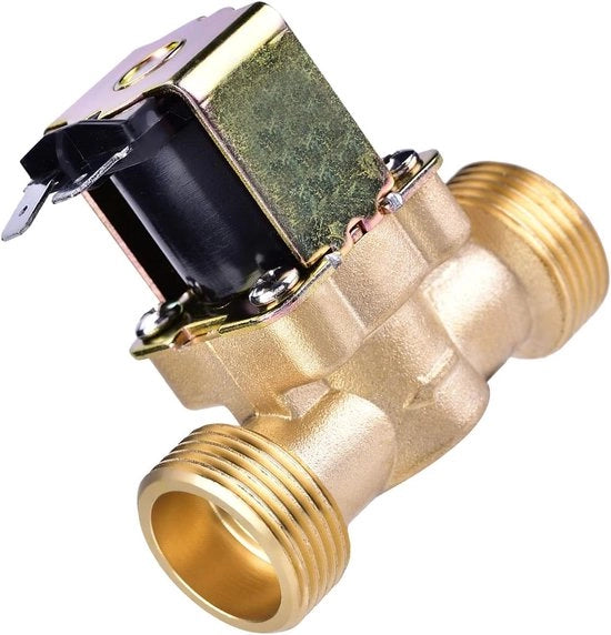 3/4" DC Valvola d'acqua 24V Chiusura normale in rame Valvola elettrica solenoide valvola magnetica - Regolazione dell'acqua, installazione in .