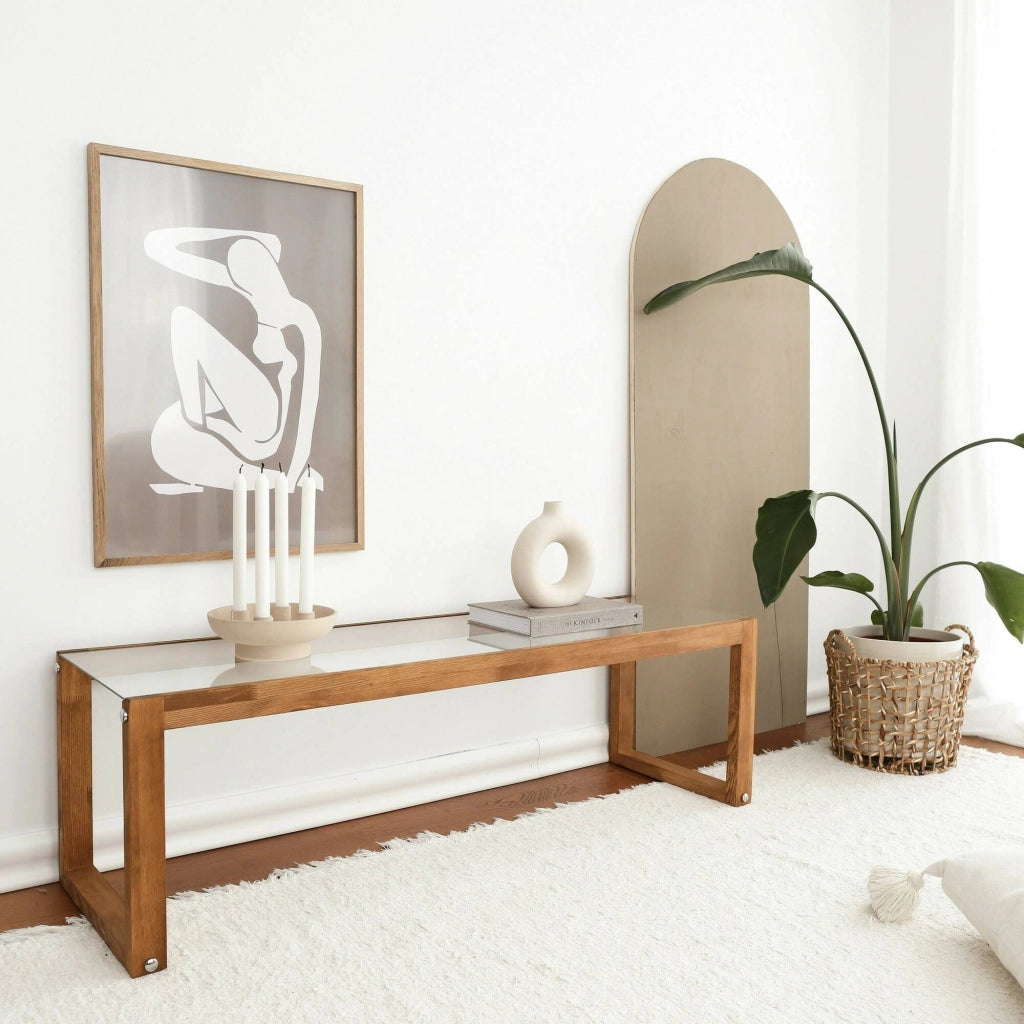 Mobile porta TV Nanauk, Credenza da soggiorno, Armadio basso per TV, Base parete attrezzata, 130x40h40 cm, Quercia