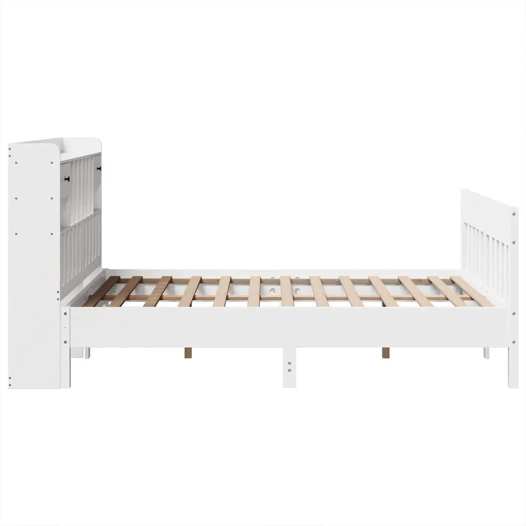Giroletto senza Materasso Bianco 140x200 cm Legno Massello Pino 3323261