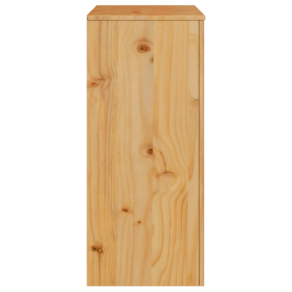 Cassettiera "DRAMMEN" 76,5x40x91 cm Legno Massello di Pino