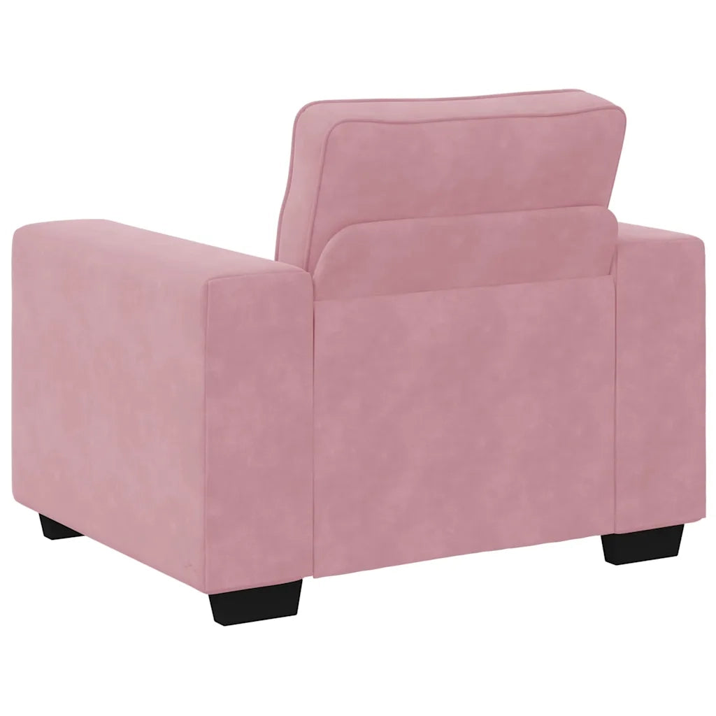Divano | Divano da soggiorno | Sofa Sedia Rosa 100x77x82 cm Velluto