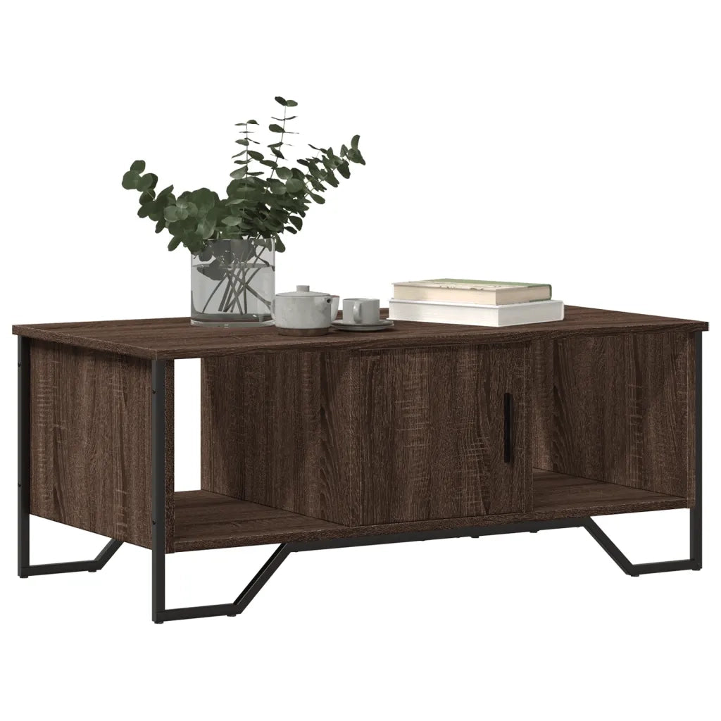 Tavolino Salotto Rovere Marrone 100x51x40 cm Legno Multistrato 848493