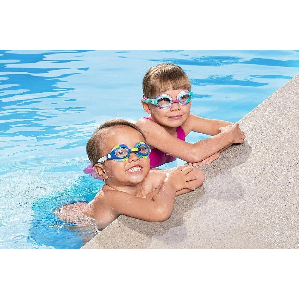 Trade Shop - Occhialini Da Nuoto Piscina Mare Swirl Per Bambini 3+anni Colori Assortiti 21099 -