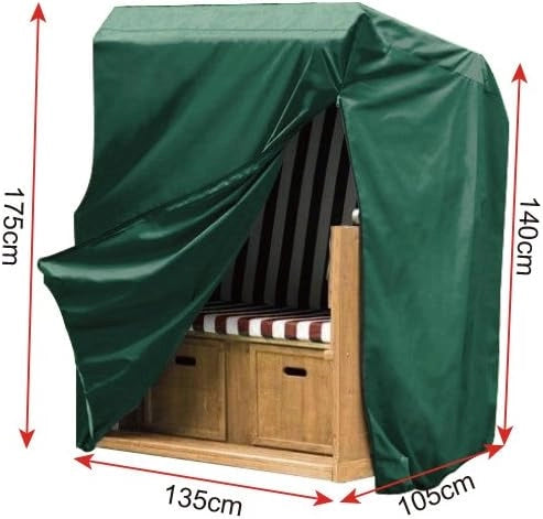 WOLTU Copertura Protettiva per Sedie, Sdraio da Esterno in PE, Copertura per Mobili da Giardino 140/175x135x105 cm Telo Anti-UV Impermeabile Resistente allo Strappo