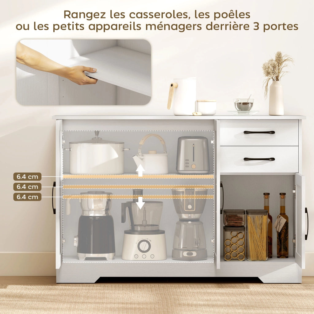 Armadio credenza ¨C Zephmum ¨C Bianco 120x38x79 cm