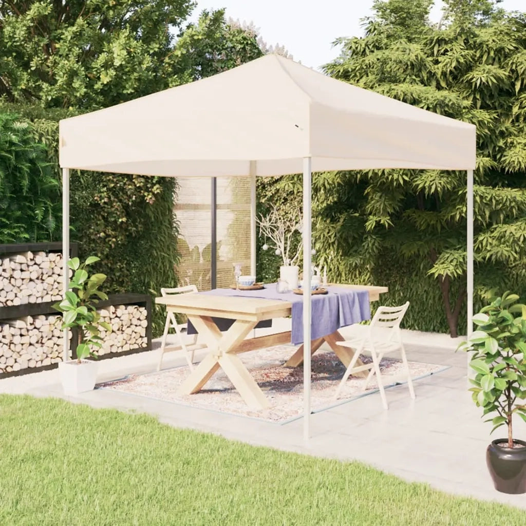 Tenda per Feste Pieghevole-Tenda Gazebo Crema 2x2 m