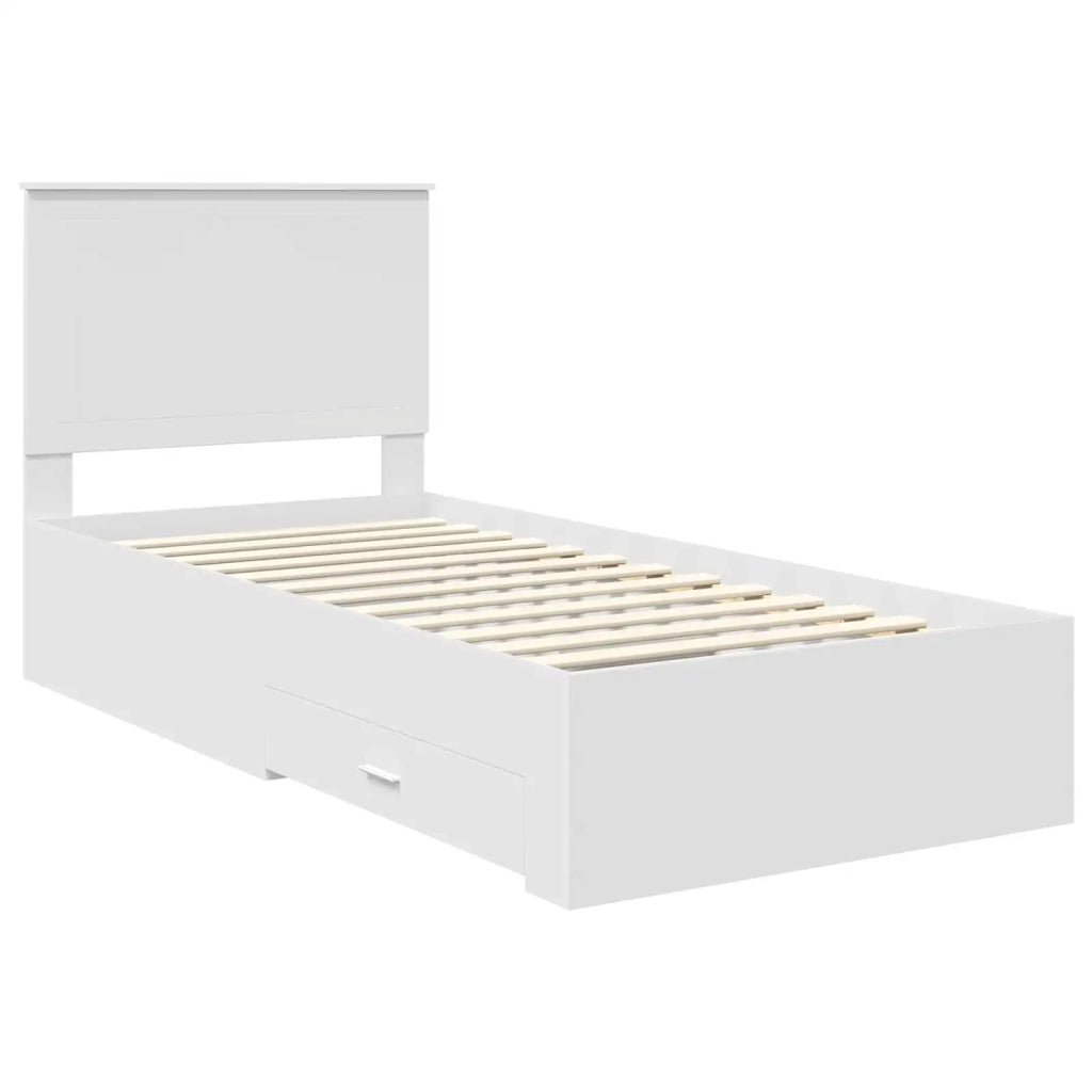 Struttura del letto Bianco 90 x 190 cm Legno multistrato